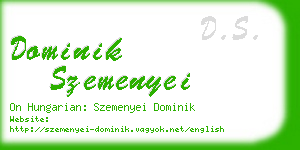 dominik szemenyei business card